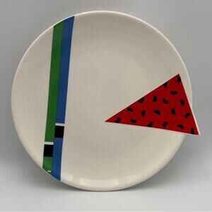 Vintage Fujimori Kato Kogei Alpha 3 Pop Art Saucer Plate Japan 1980’s Geometric